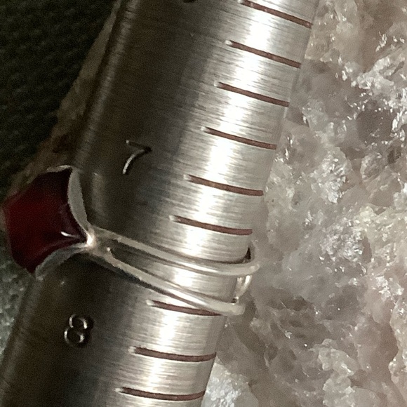 Small Amber and sterling silver .925 ring, preowned - Picture 4 of 4